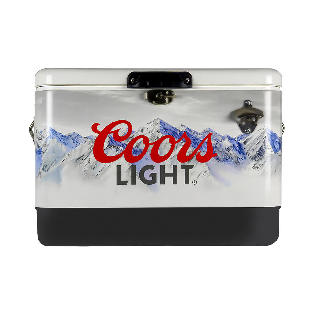 Coors Light Ice Chest Cooler with Bottle Opener, 51L (54 qt), 85 Cans
