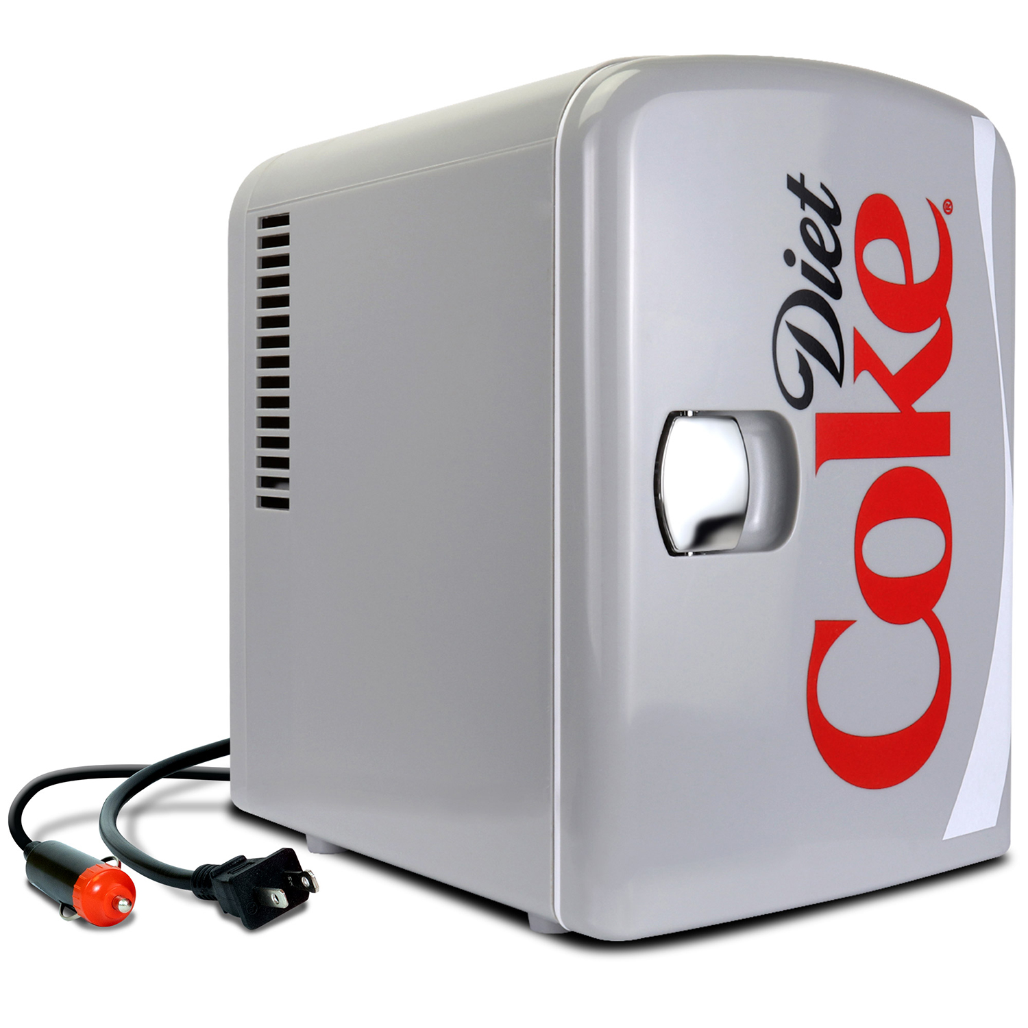 Coca-Cola Diet Coke 4L Cooler/Warmer 12V DC 110V AC Mini Fridge, Gray