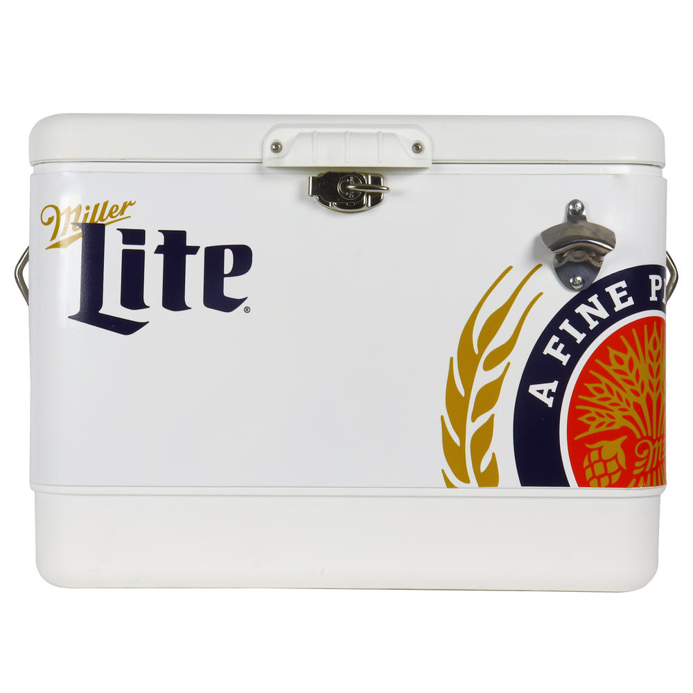 Miller Lite Ice Chest Cooler with Bottle Opener, 51L (54 qt), 85 Cans
