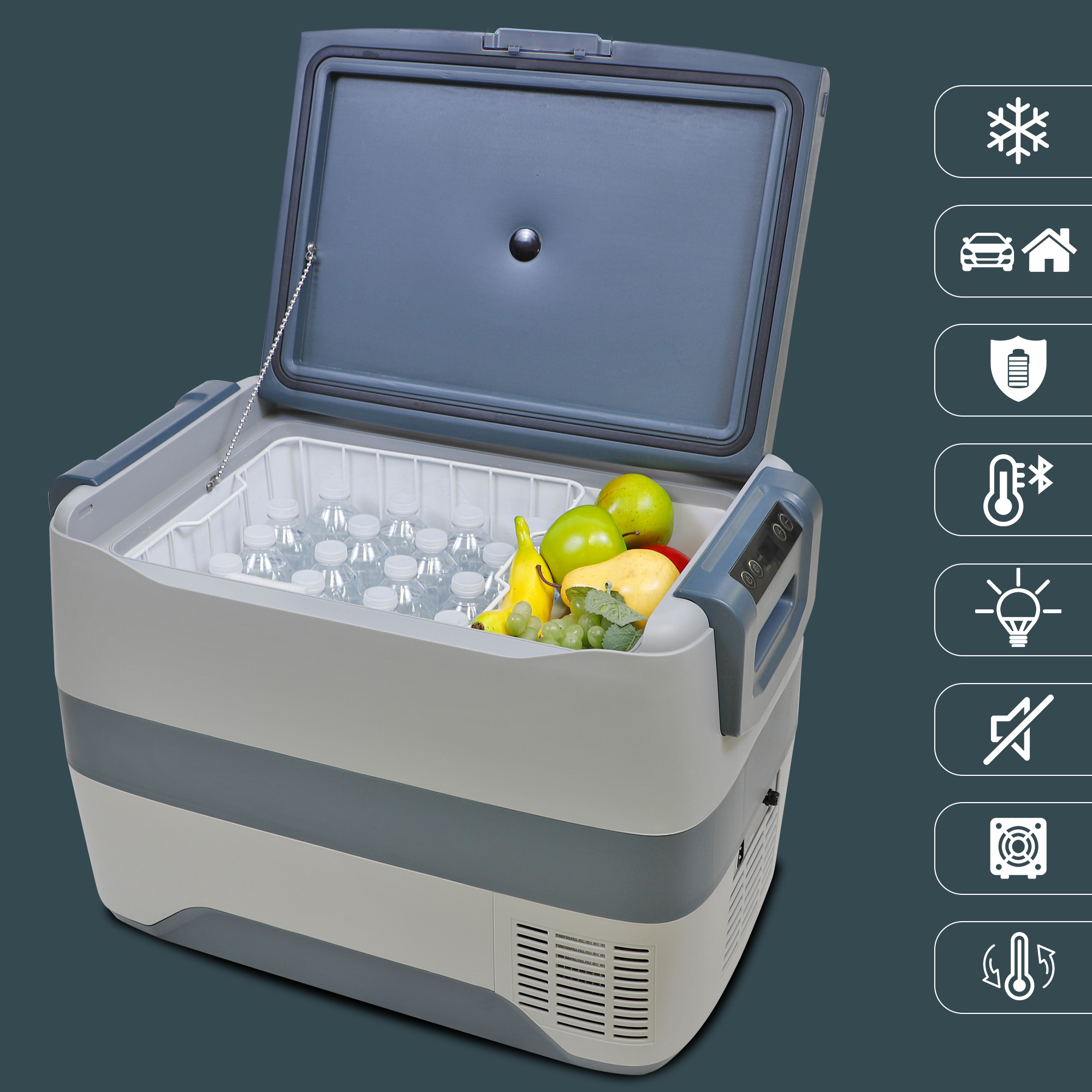 Koolatron 12V Portable Freezer/Refrigerator w/ Bluetooth, 42 qt (40L)