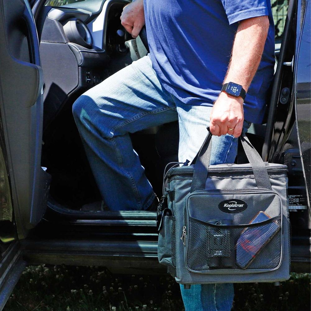 Koolatron Portable Iceless 12V Cooler Bag, 24L (26 qt), Black/Gray