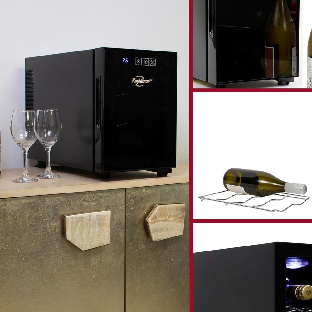 Koolatron 6 Bottle Wine Cooler Thermoelectric Freestanding Wine Fridge