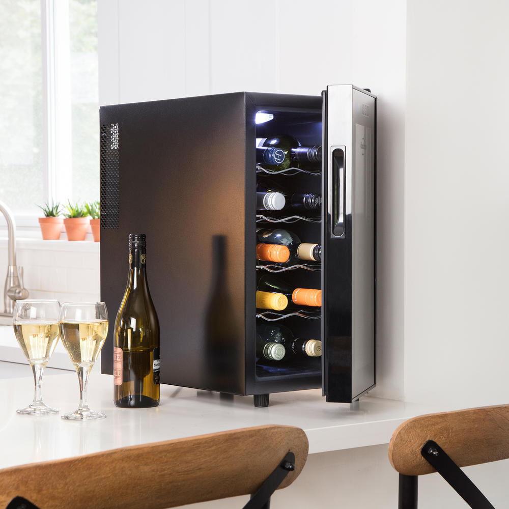 Koolatron 10 Bottle Wine Cooler Thermoelectric Freestanding Wine Fridge

