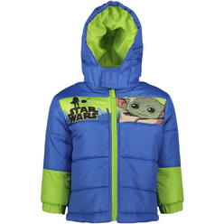 Star Wars The Mandalorian Toddler Boys' Baby Yoda Puffer Jacket, Sizes 2T-5T