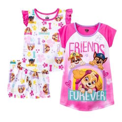 Paw Patrol Toddler Girls' 3 Piece Pajama Set, Sizes 2T-4T