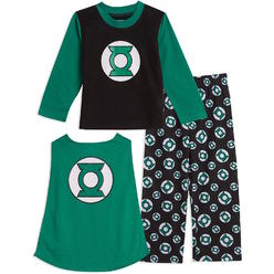 DC Comics Toddler Boys' Green Lantern Long Pajama Set w/ Cape, Sizes 2T-4T