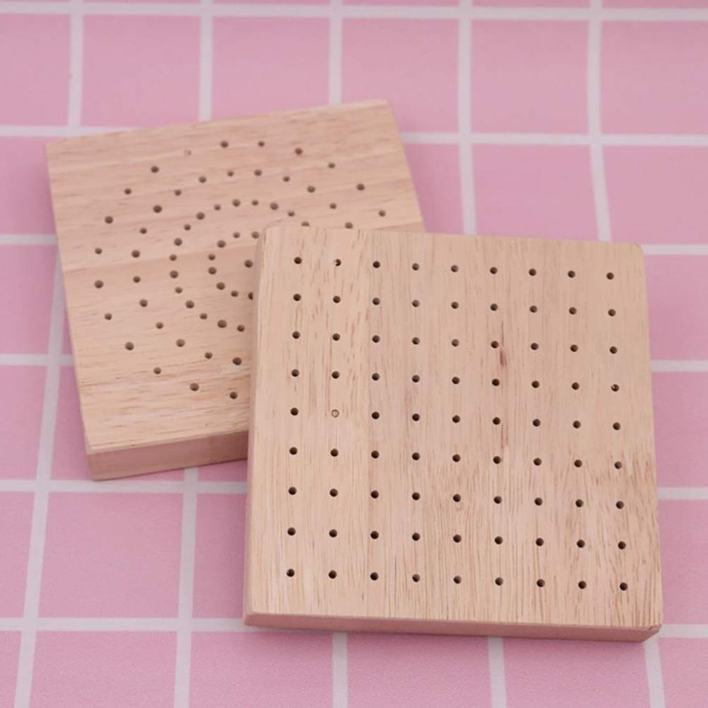 Thinkstar Wooden Peg Board Square Clay Figurines Display Rack Lollipop products-homestead-crafter-llc