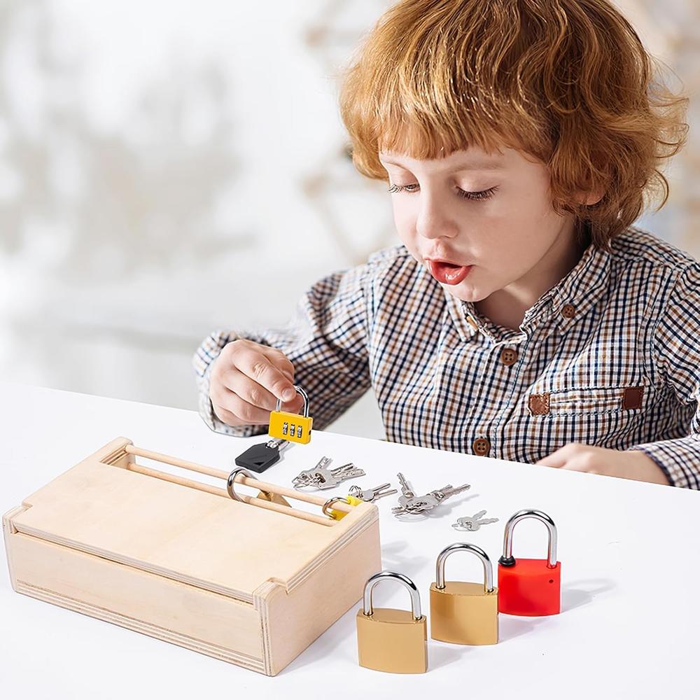 thinkstar Montessori Lock And Key Toy Set For Kids, Educational Locks ...