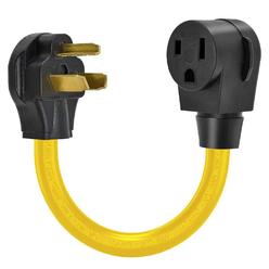 thinkstar Hzxvogen Extension Cord Adapter 10-30P To 6-50R 30 Amp Dryer Male Plug To 50 Amp 1.5Ft 10Awg Welder Female Heavy Duty Adap…