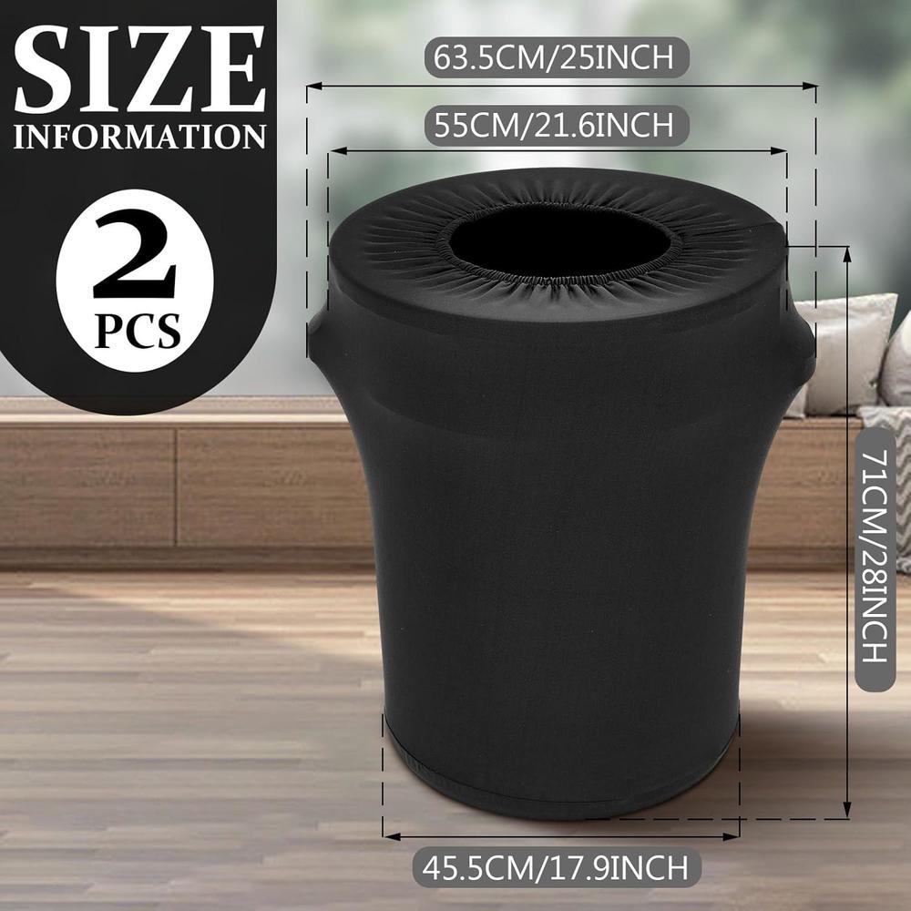 thinkstar 32 Gallon Stretch Trash Can Cover Outdoor Spandex Waste ...