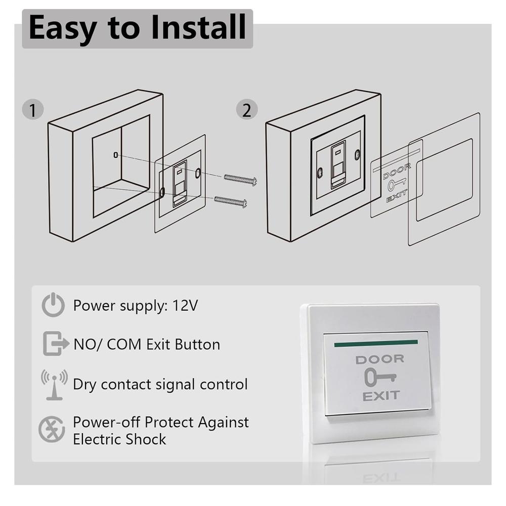 thinkstar Push Button Door Release- Door Exit Switch Receptionist ...