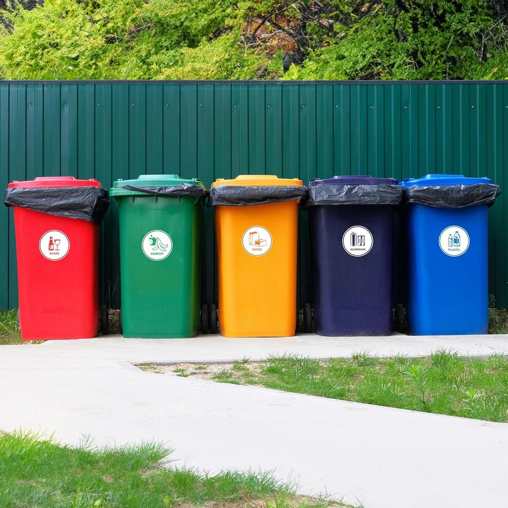 thinkstar Recycling Sorting Sticker Signs Decals Large 6