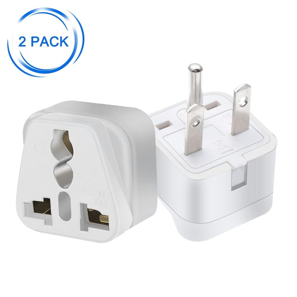 thinkstar 2 Pcs Nema 6-15P Plug Adapter,Us 3 Prong Plug To Universal ...