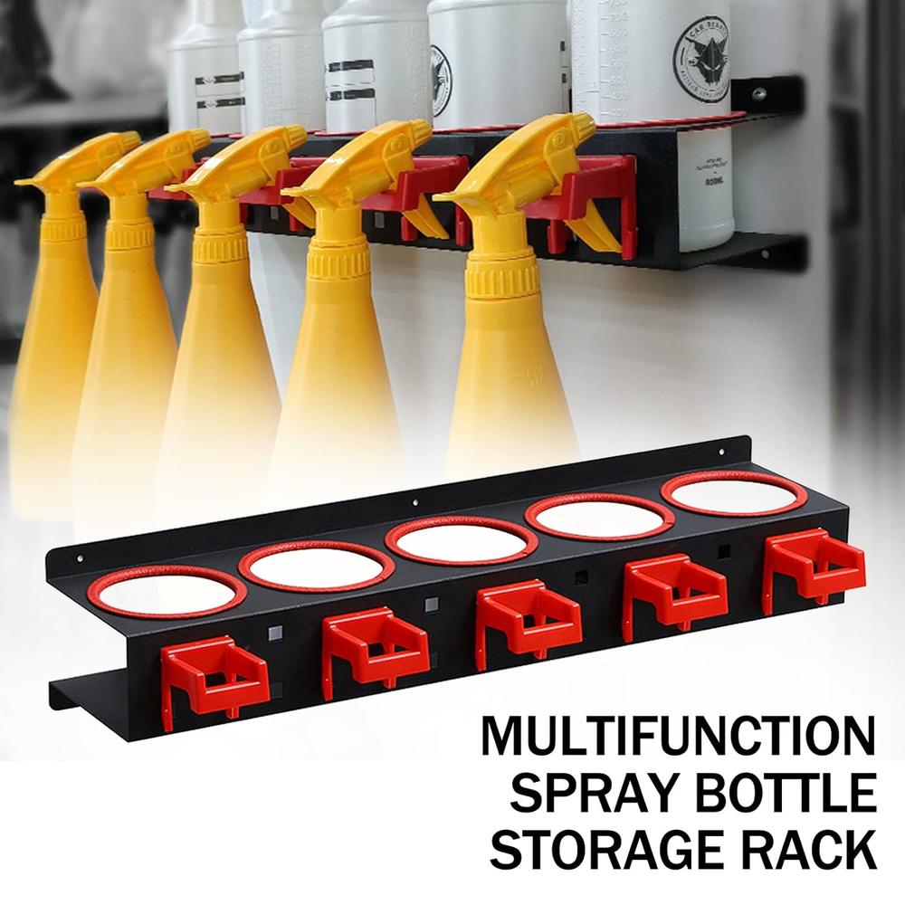 thinkstar Spray Bottle Holder, Wall-Mounted Spray Bottle Holder Hanging ...