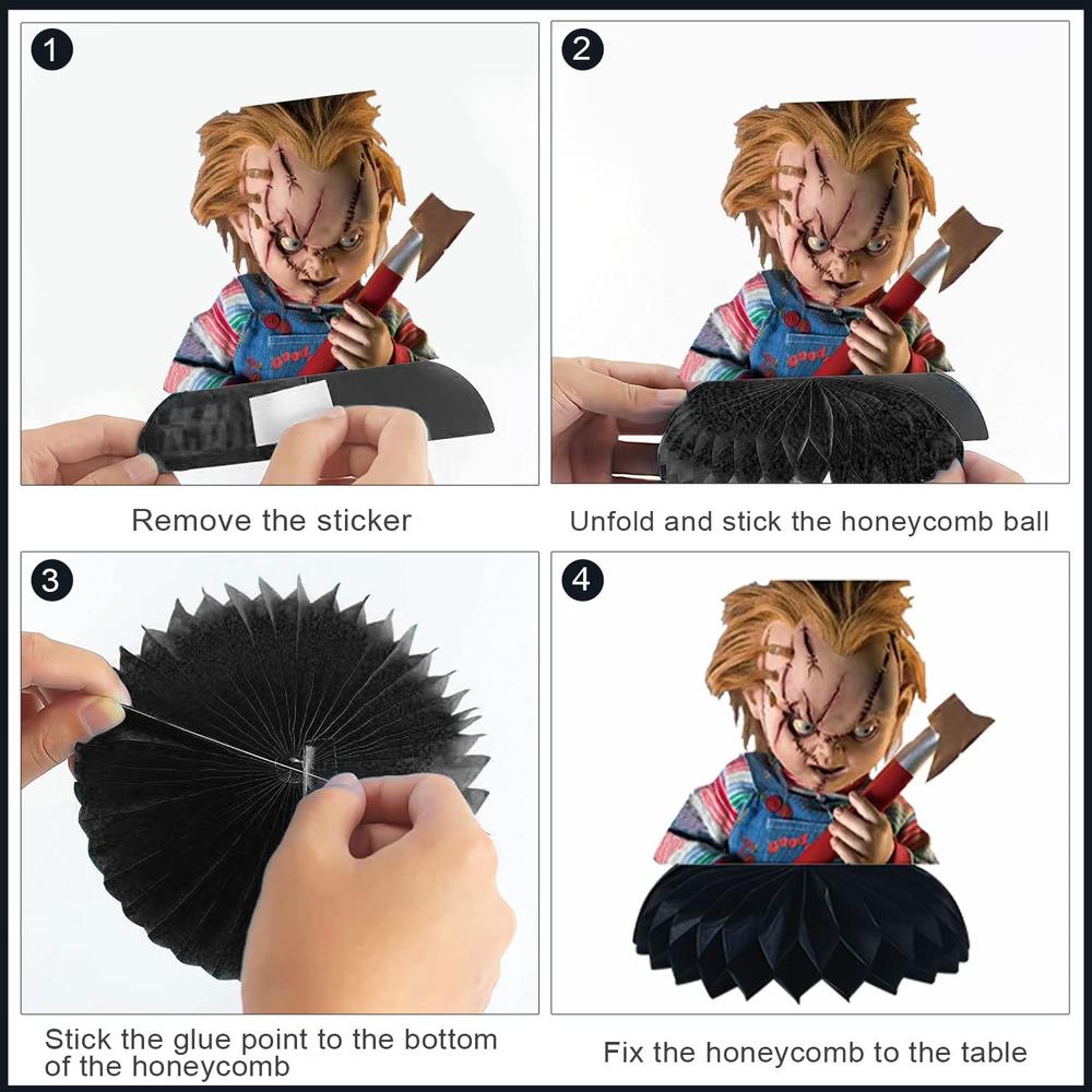 thinkstar 9 Pcs Chucky Birthday Party Decorations,Chucky Theme Party ...