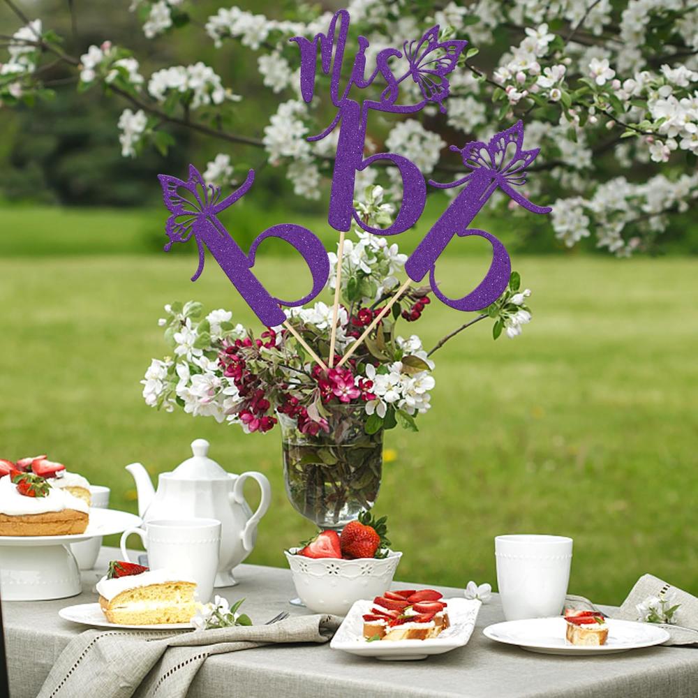 thinkstar Mis 15 Centerpiece Sticks, Happy 15Th Birthday Decorations ...