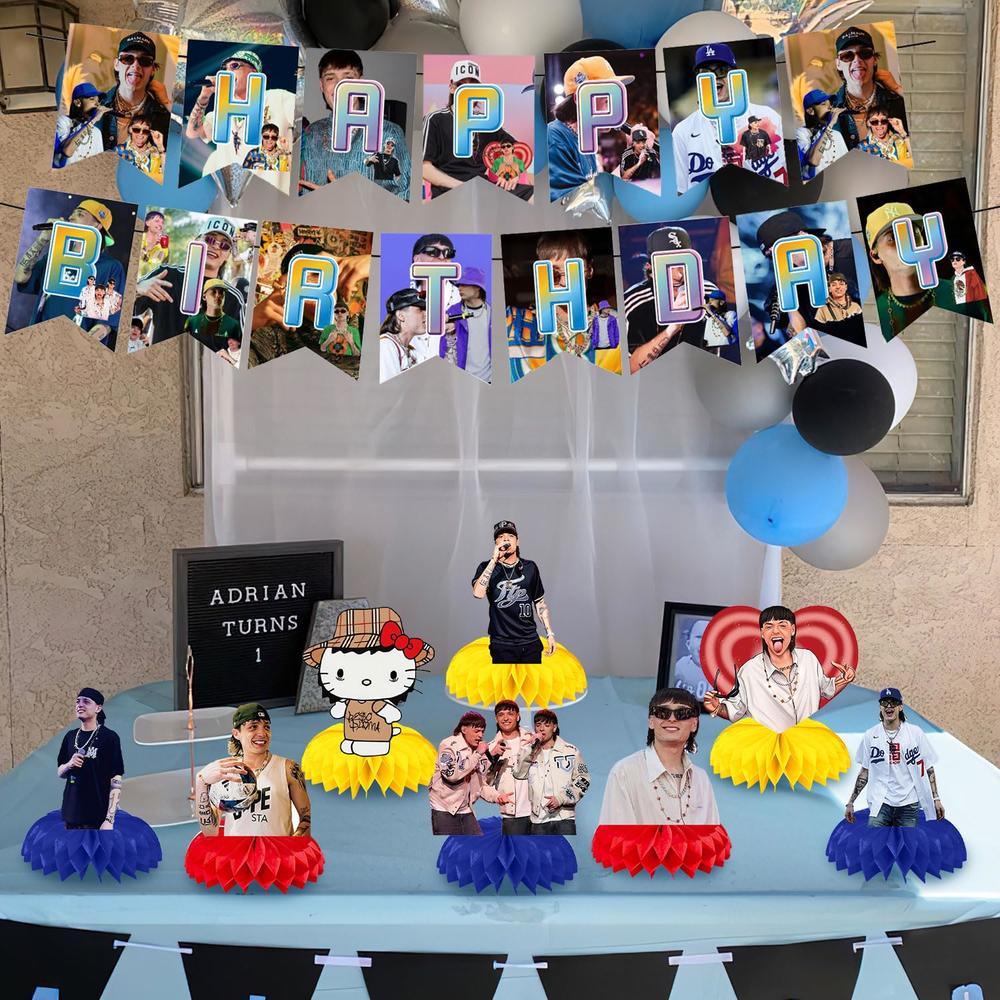 Ti Rapper Decor thinkstar 9Pcs Birthday Party Decorations, Rapper Singer Party ...
