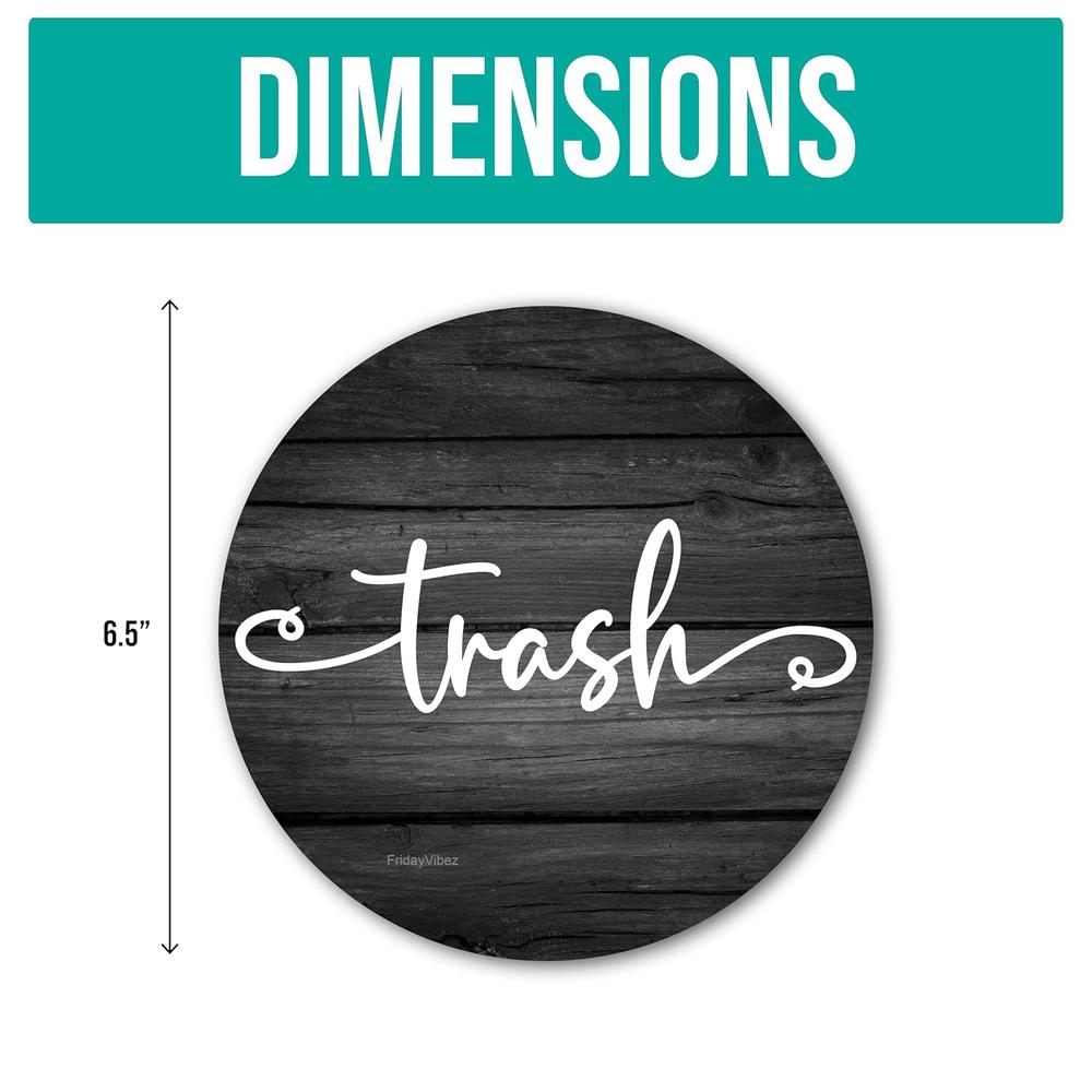 thinkstar Recycle And Trash Stickers For Kitchen Trash Cans And ...