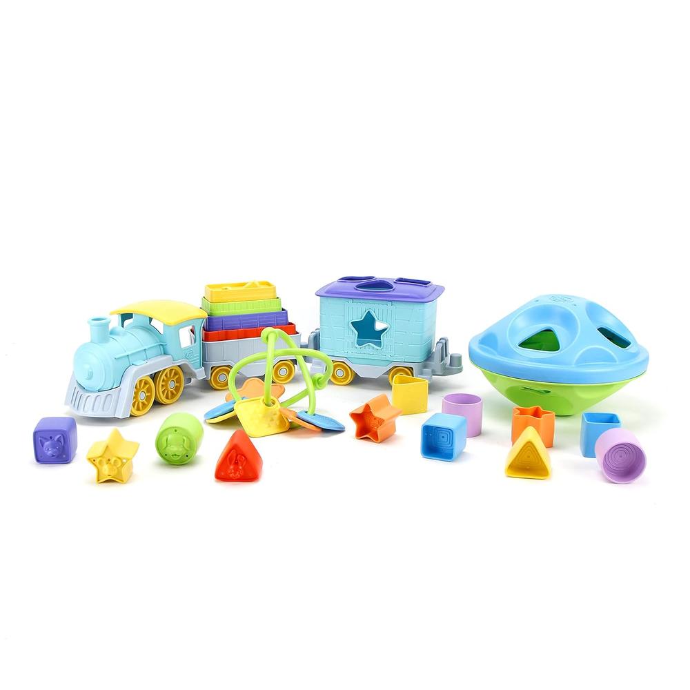 Stack And Sort Train thinkstar Stack & Sort Train Set, Shape Sorter And Twist Teether Bundle ...