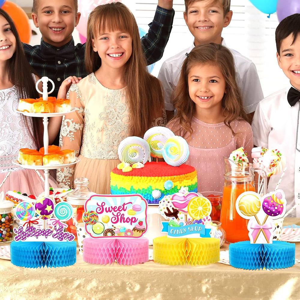 Thinkstar 9 Pcs Candy Party Decorations Candyland Table Honeycomb thinkstar-9-pcs-candy-party-decorations-candyland-table-honeycomb