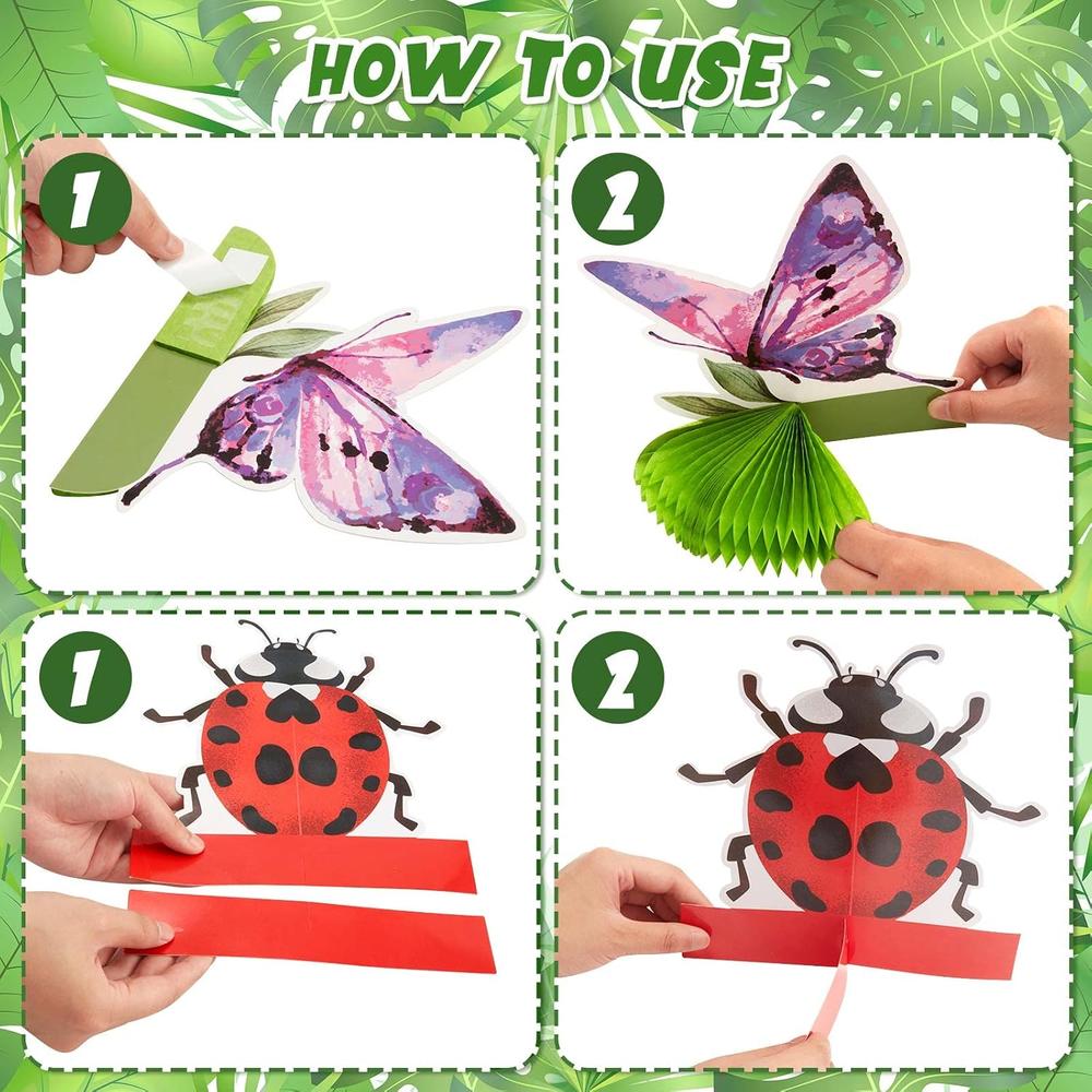 Centerpiece Insect thinkstar 10 Pieces Bugs Party Decorations Kit Including 7 Bug Print ...