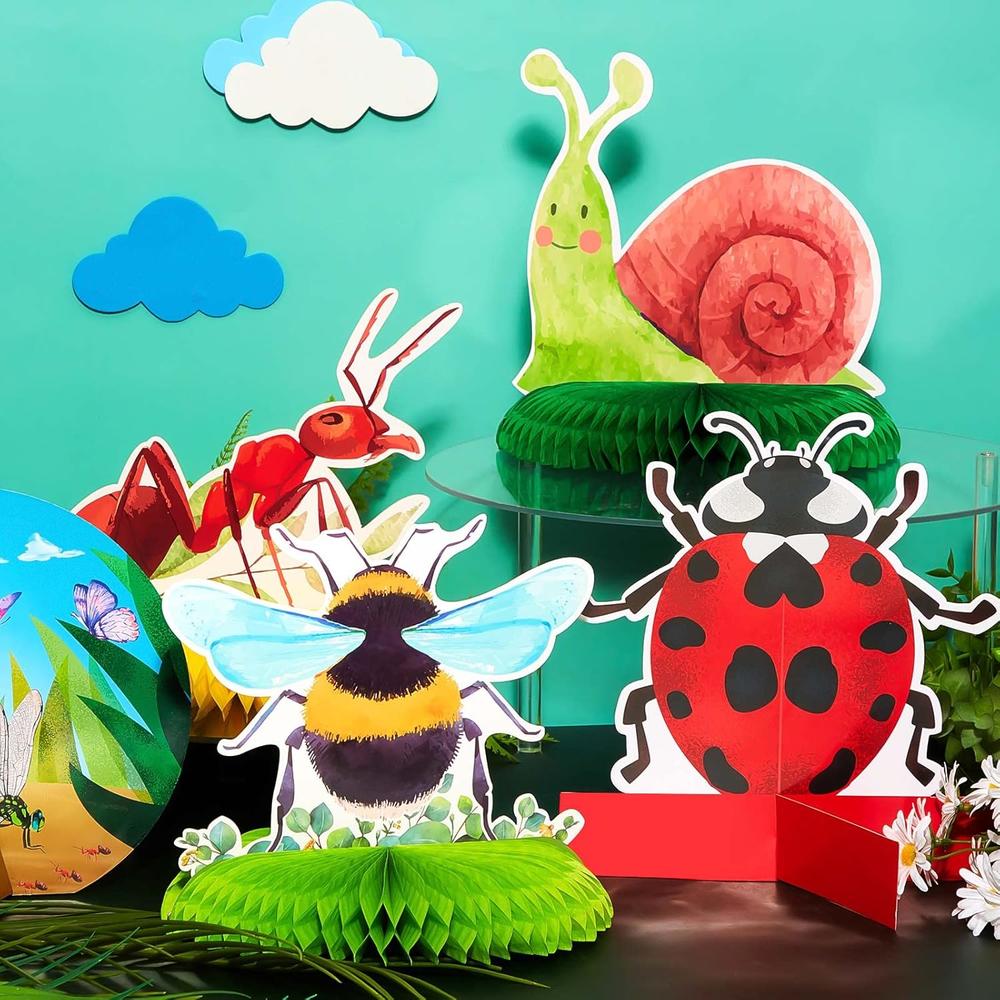 thinkstar 10 Pieces Bugs Party Decorations Kit Including 7 Bug Print ...