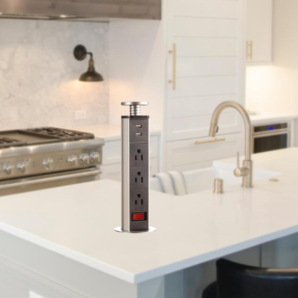 thinkstar Leavendry Pulling Pop Up Outlet Socket Recessed Retractable ...