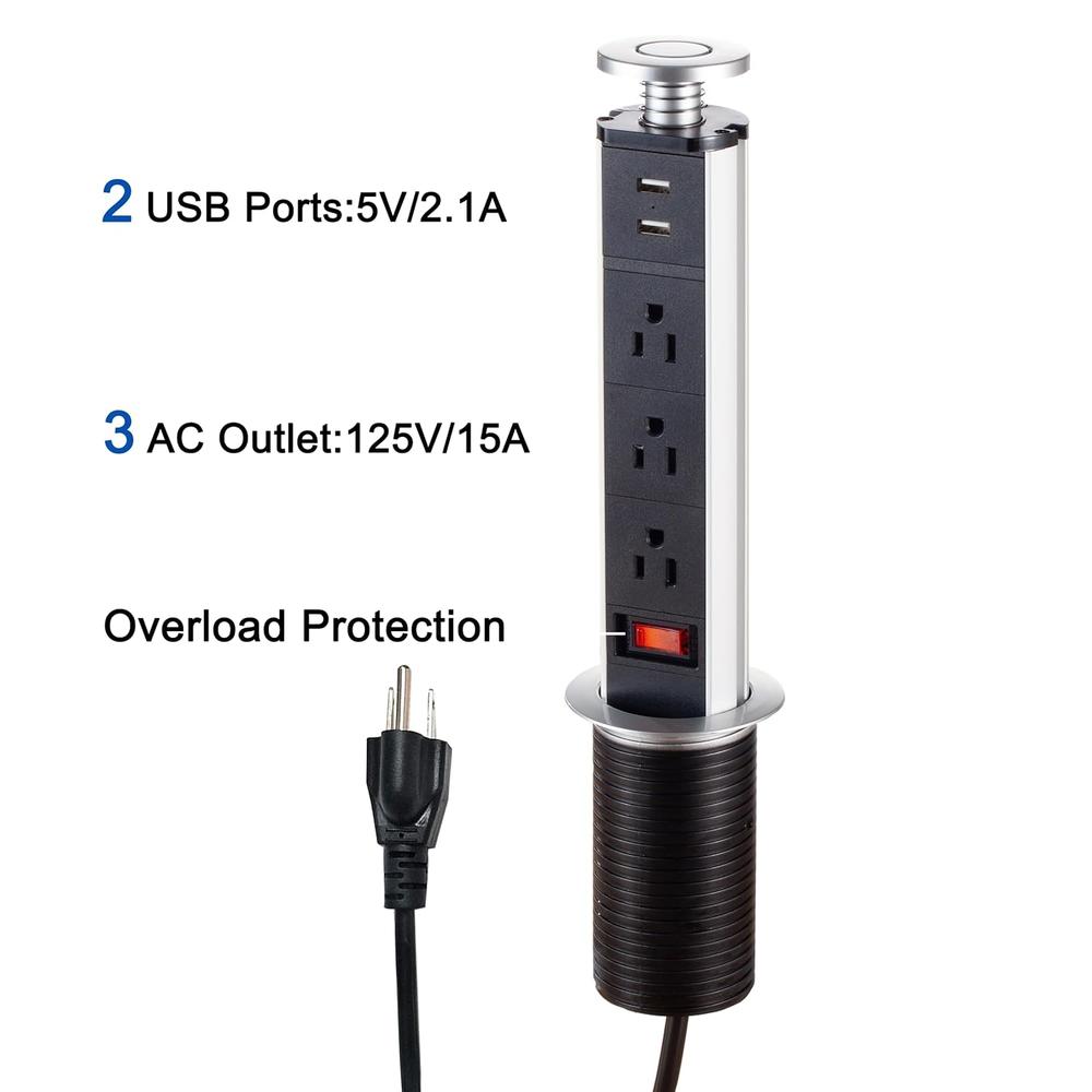 thinkstar Leavendry Pulling Pop Up Outlet Socket Recessed Retractable ...