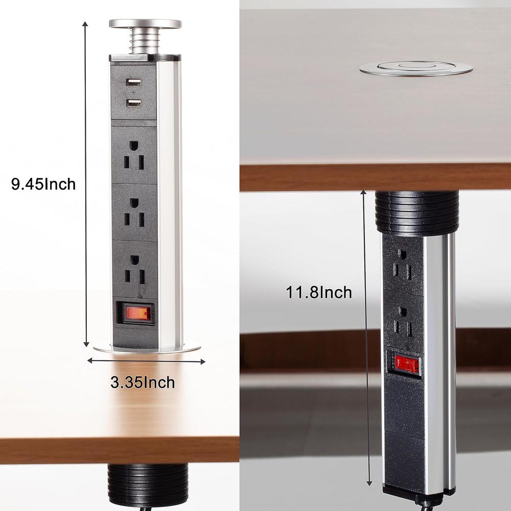 thinkstar Leavendry Pulling Pop Up Outlet Socket Recessed Retractable ...