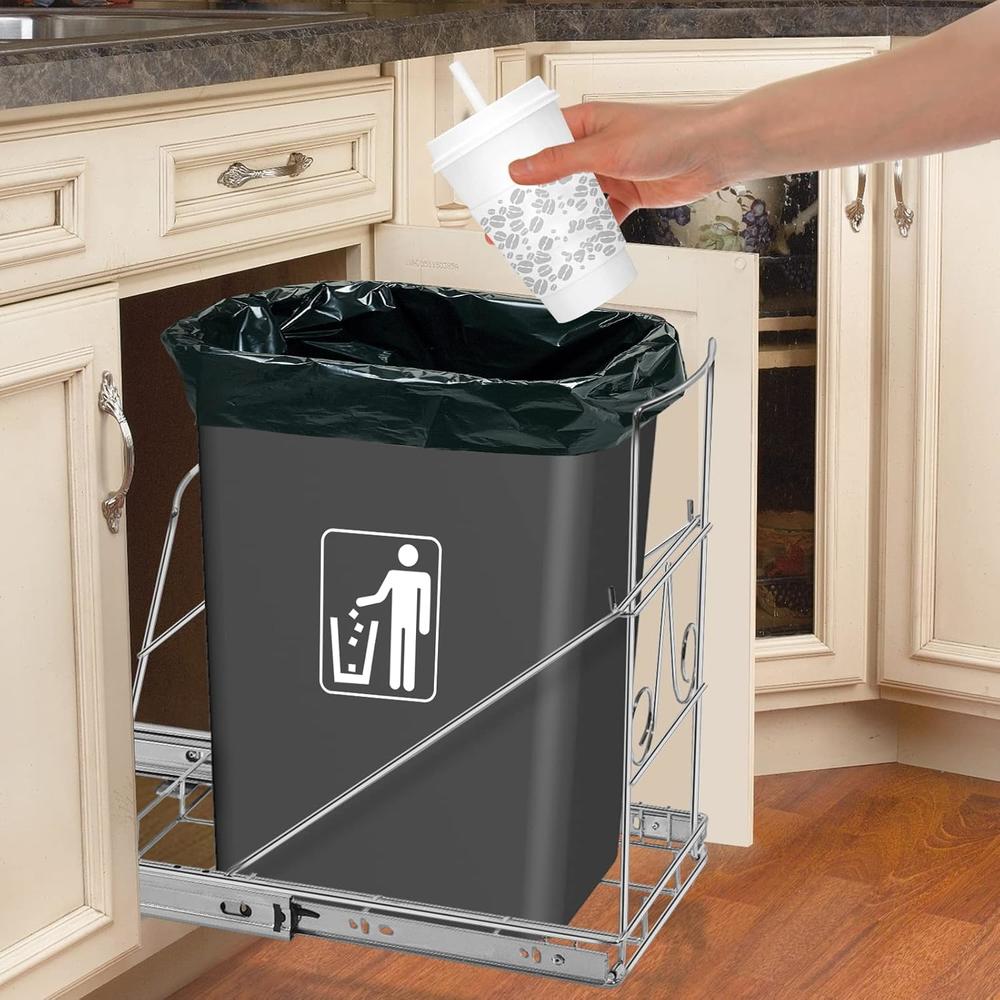 thinkstar Pull Out Trash Can Under Cabinet, Under Sink Garbage Can Pull ...