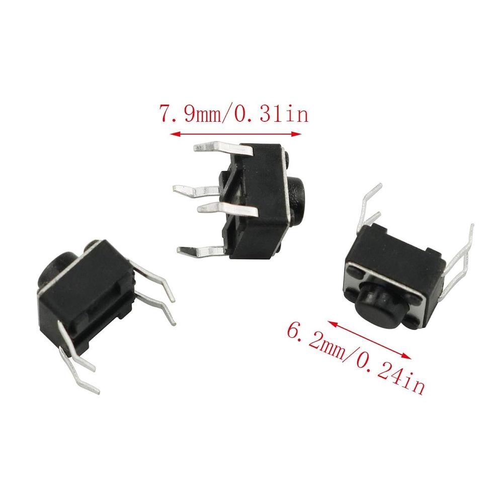 thinkstar Tact Switch 50Pcs 6X6 Series Dip 4Pin Tactile Push Button ...