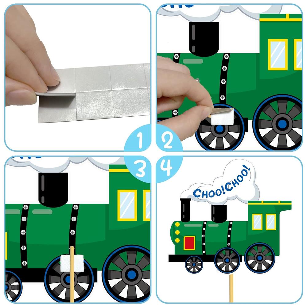 Exploded Train Decor thinkstar Railroad Train Crossing Centerpiece Sticks Railway Train ...