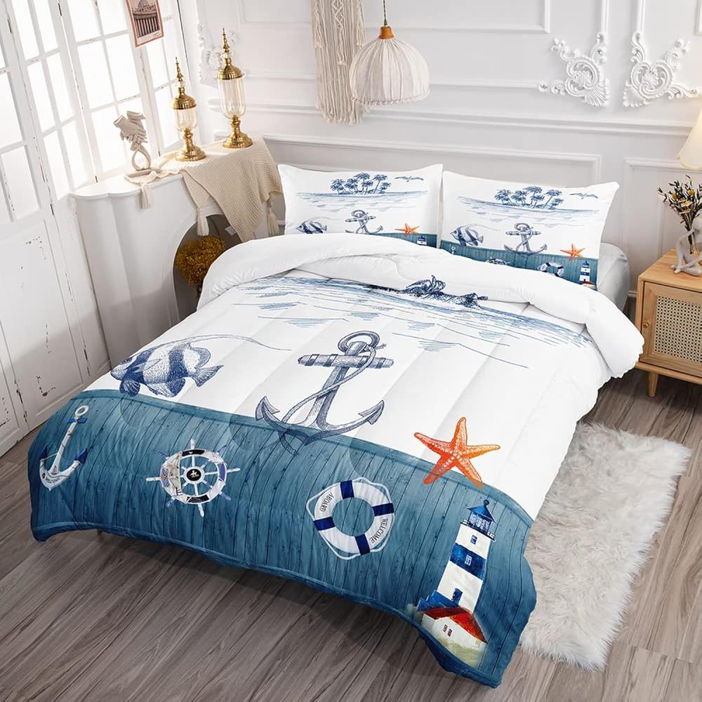 A closer look at Bedspreads With Anchor Pattern Scandinavian Penthouse Style