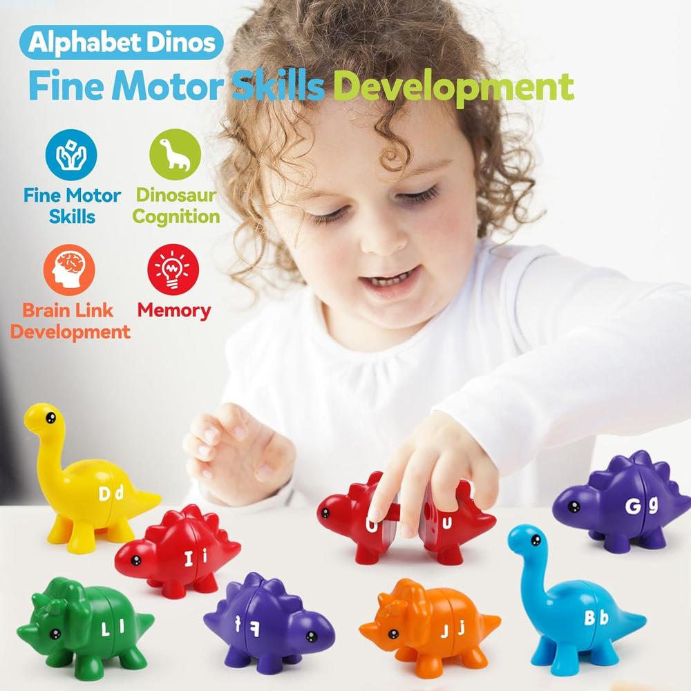 Thinkstar Alphabet Learning Toys Abc Dinosaur Color Sorting Matching thinkstar-alphabet-learning-toys-abc-dinosaur-color-sorting-matching