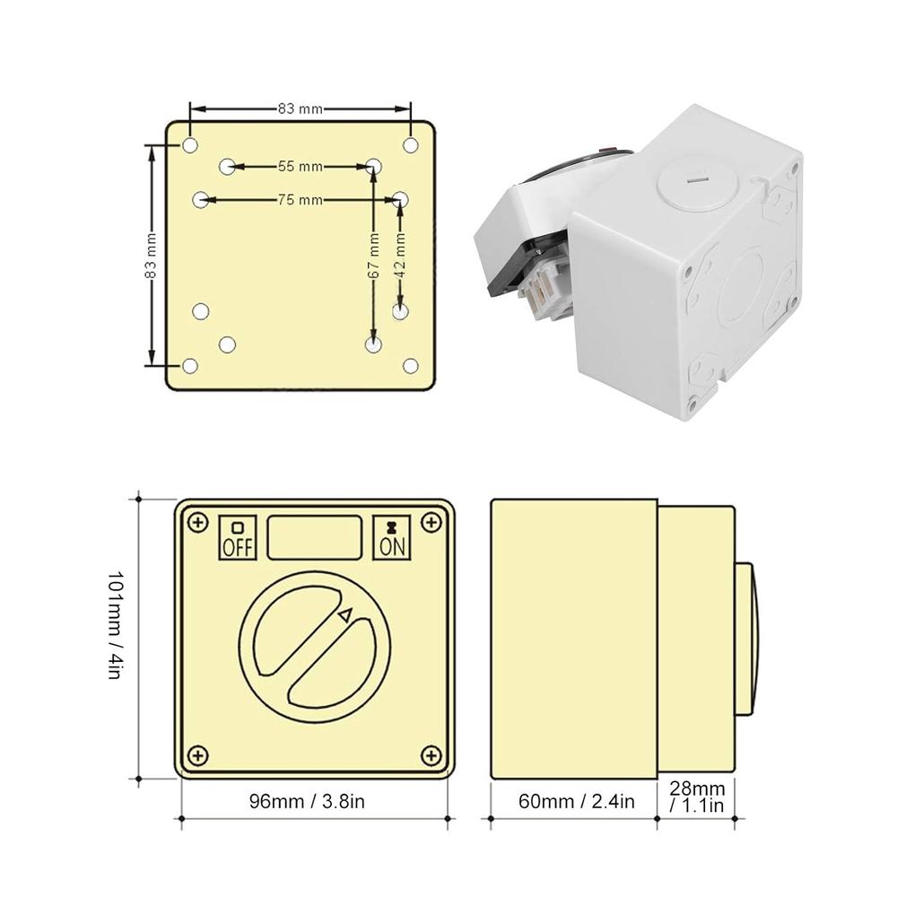 thinkstar Ip66 Waterproof Isolation Switch, 500V Outdoor Waterproof ...