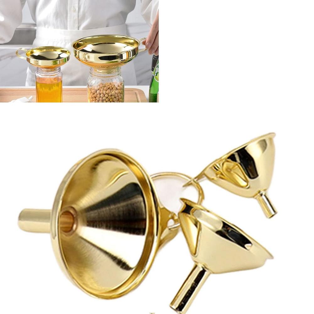 thinkstar Gold Stainless Steel Funnel, Accurate Narrow Valve Rod ...