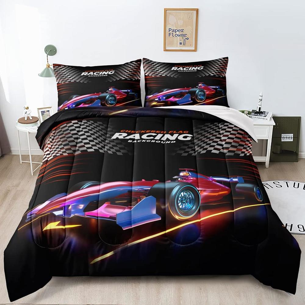 Thinkstar Racing Car Comforter Set Queen Size Sports Car Bedding Set thinkstar-racing-car-comforter-set-queen-size-sports-car-bedding-set