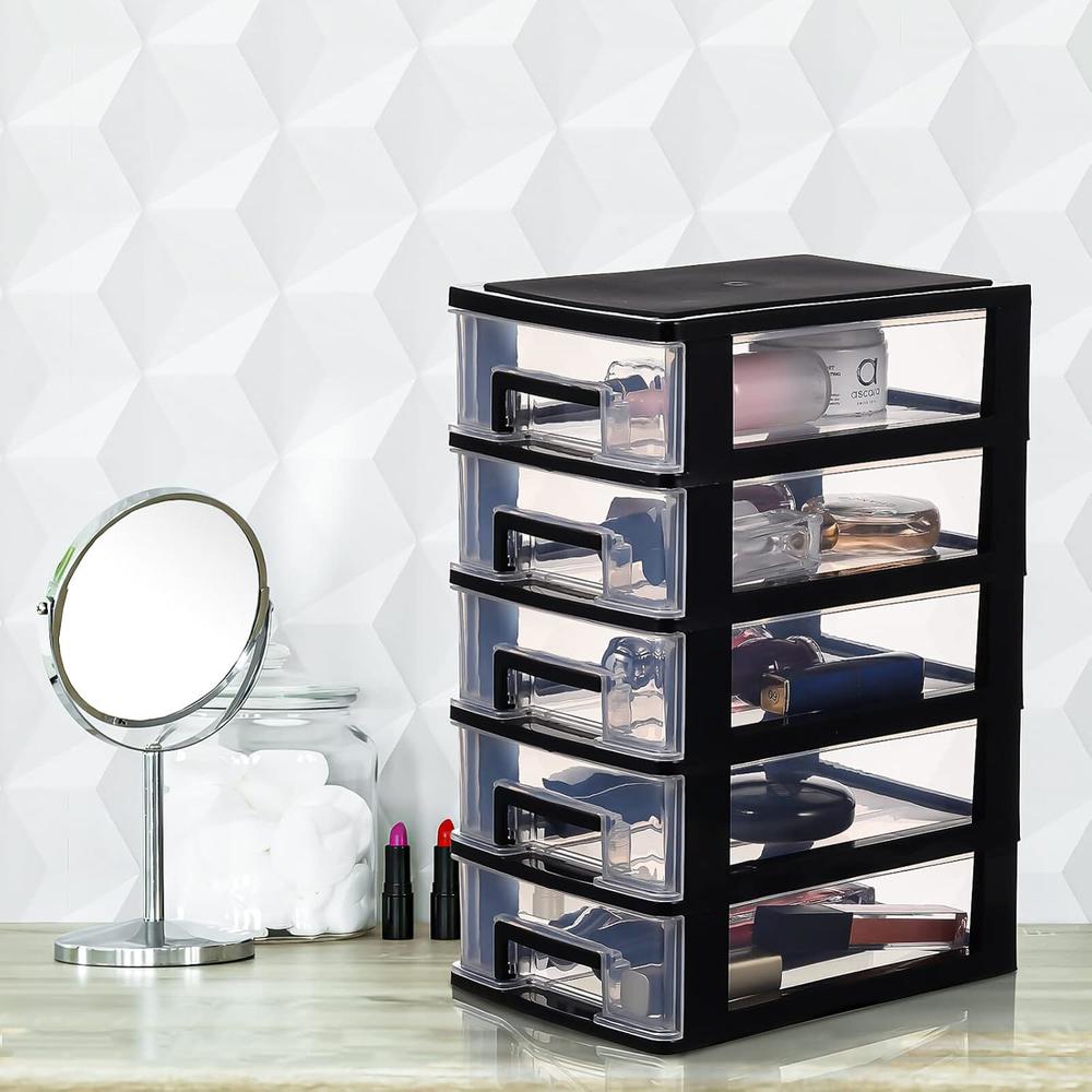 Storage 5 Drawers Stackable thinkstar 5 Drawer Organizer Five Layer Drawer Plastic Storage Drawer Bins Plastic Stackable ...