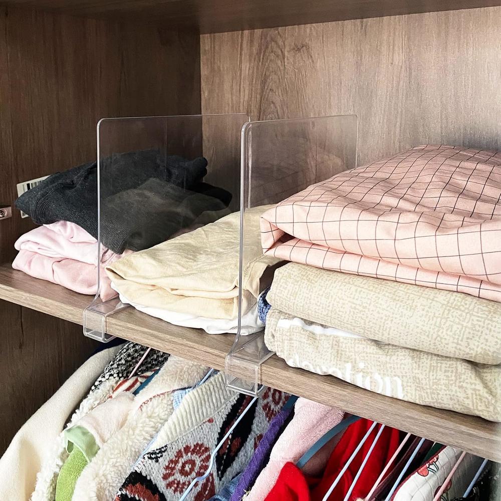Creative Shelf Divider In Store thinkstar Shelf Dividers For Closet Organization, Clear Acrylic Shelf ...