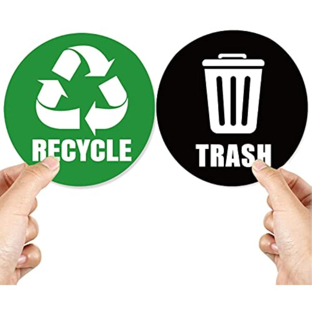 Refuse Sticker thinkstar Recycle Sticker For Trash Can - Perfect Bin Labels - 5'' By 5 ...