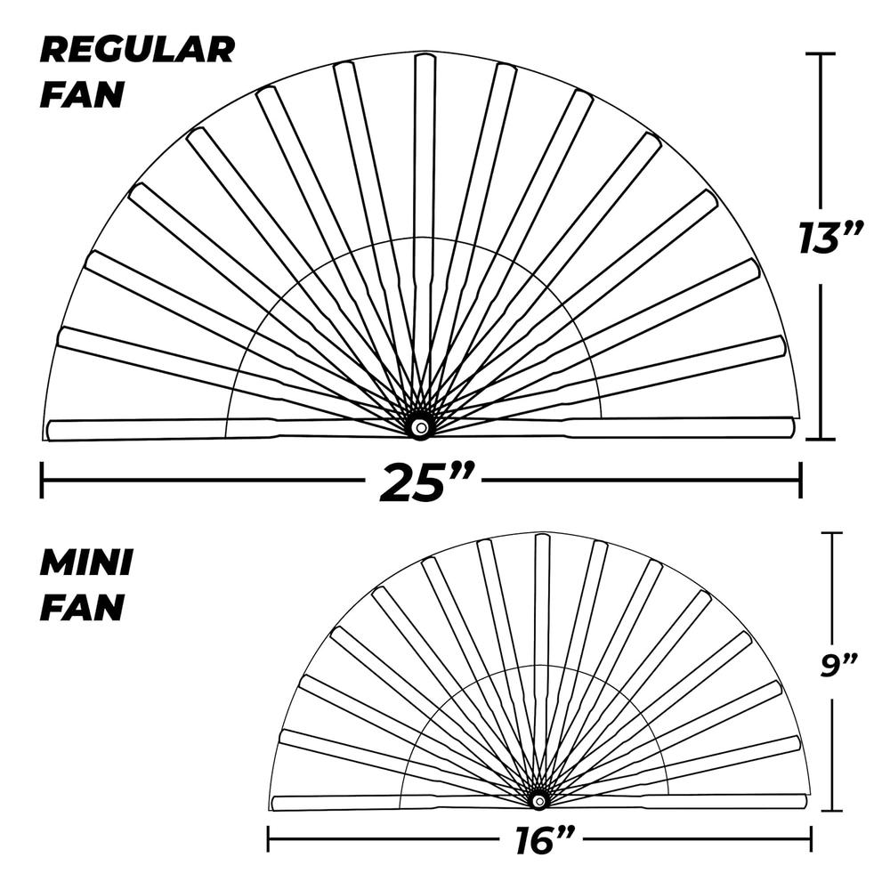 thinkstar Ctt-Mini Folding Fan- 9 Inches Tall 16 Wide- Hand Eggplant ...