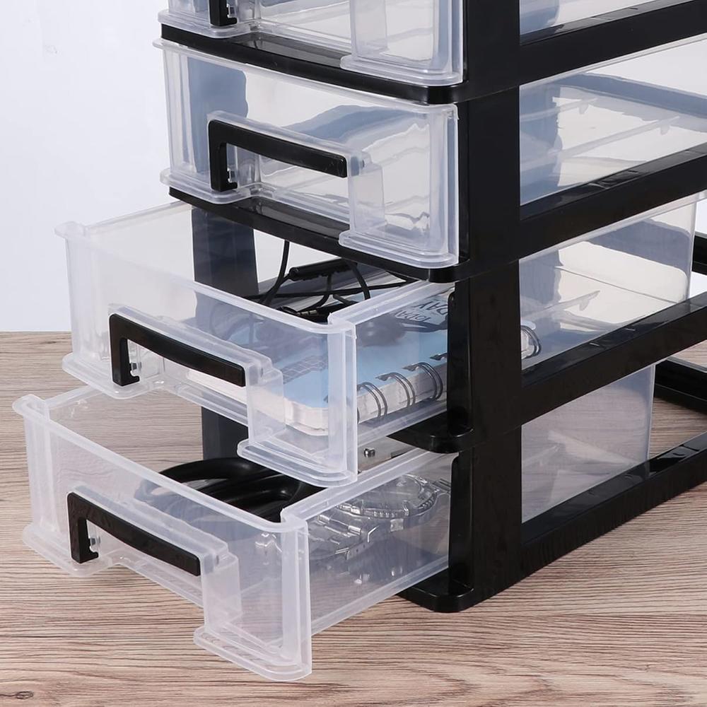 Storage Rack Drawer Type thinkstar 5- Layer Plastic Drawer Type Closet: Portable Clear Storage ...