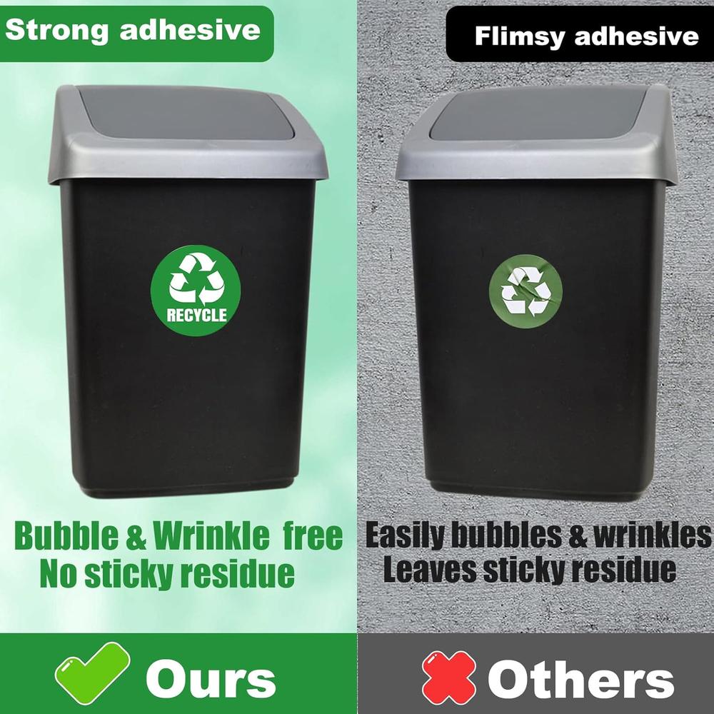 thinkstar Recycle Sticker For Trash Can 10 Pack Recycle And Trash Logo ...