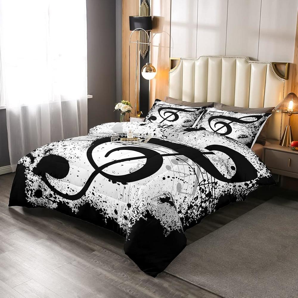 Music Note Bedspread thinkstar Music Notes Comforter Set Rock Music Themed Comforter Musical ...