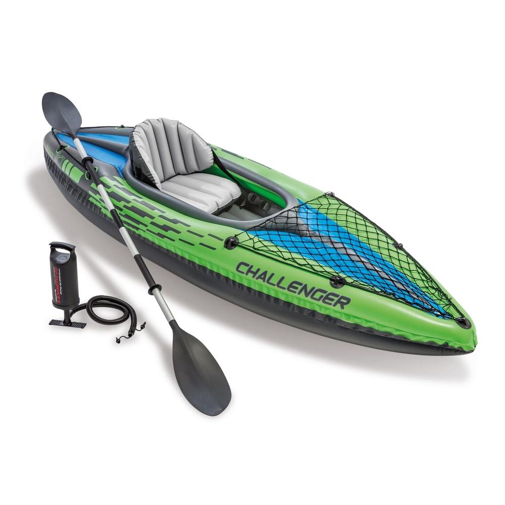 Intex Challenger K1 Inflatable Kayak 1 Person with Oars and Pump
