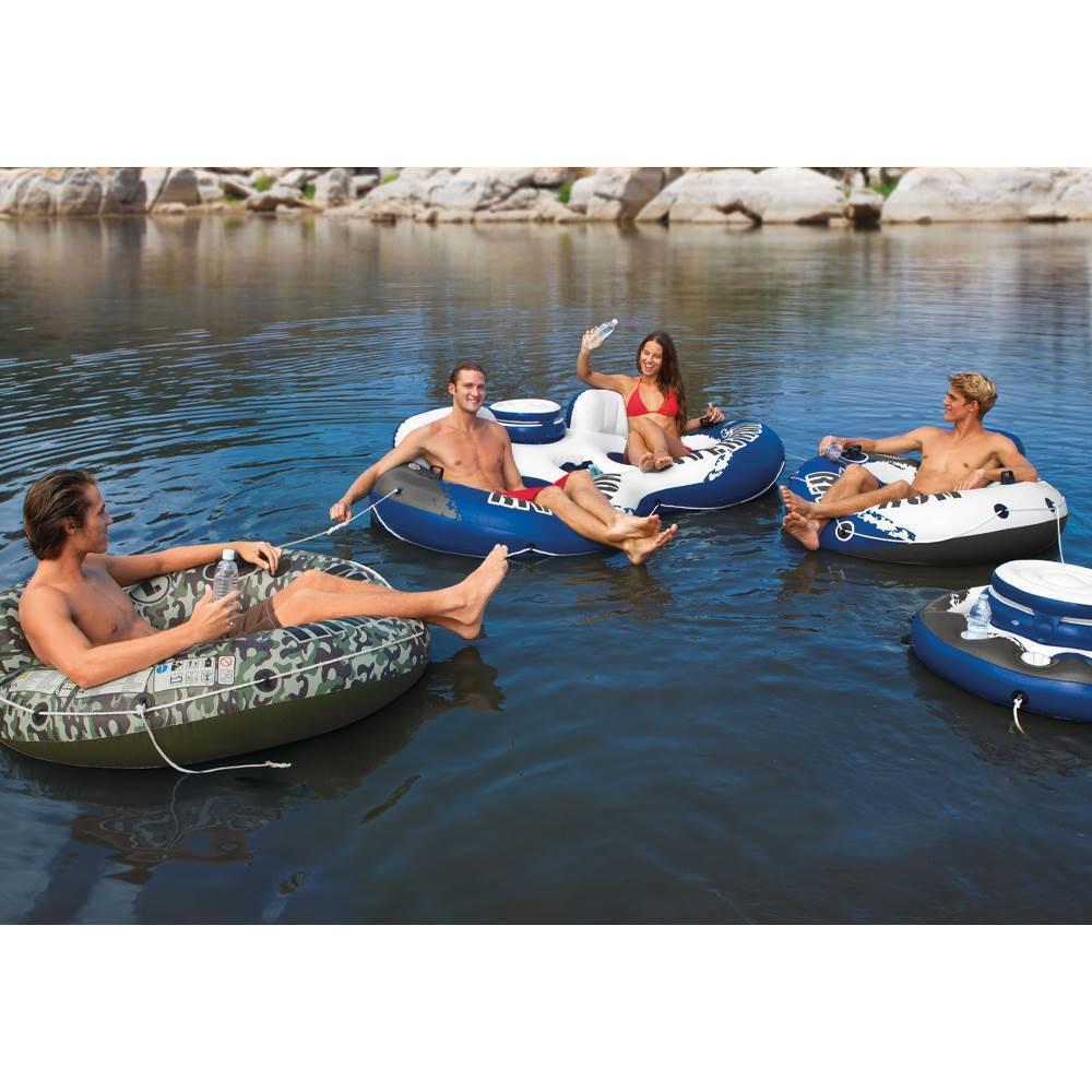 Intex River Run 1 Person Inflatable Floating Tube Lake/Pool/Ocean Raft (8 Pack)