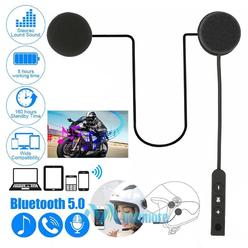 thinkstar Bluetooth 5.0 Helmet Motorcycle Headset Speakers Handsfree W/Mic Rechargeable Us