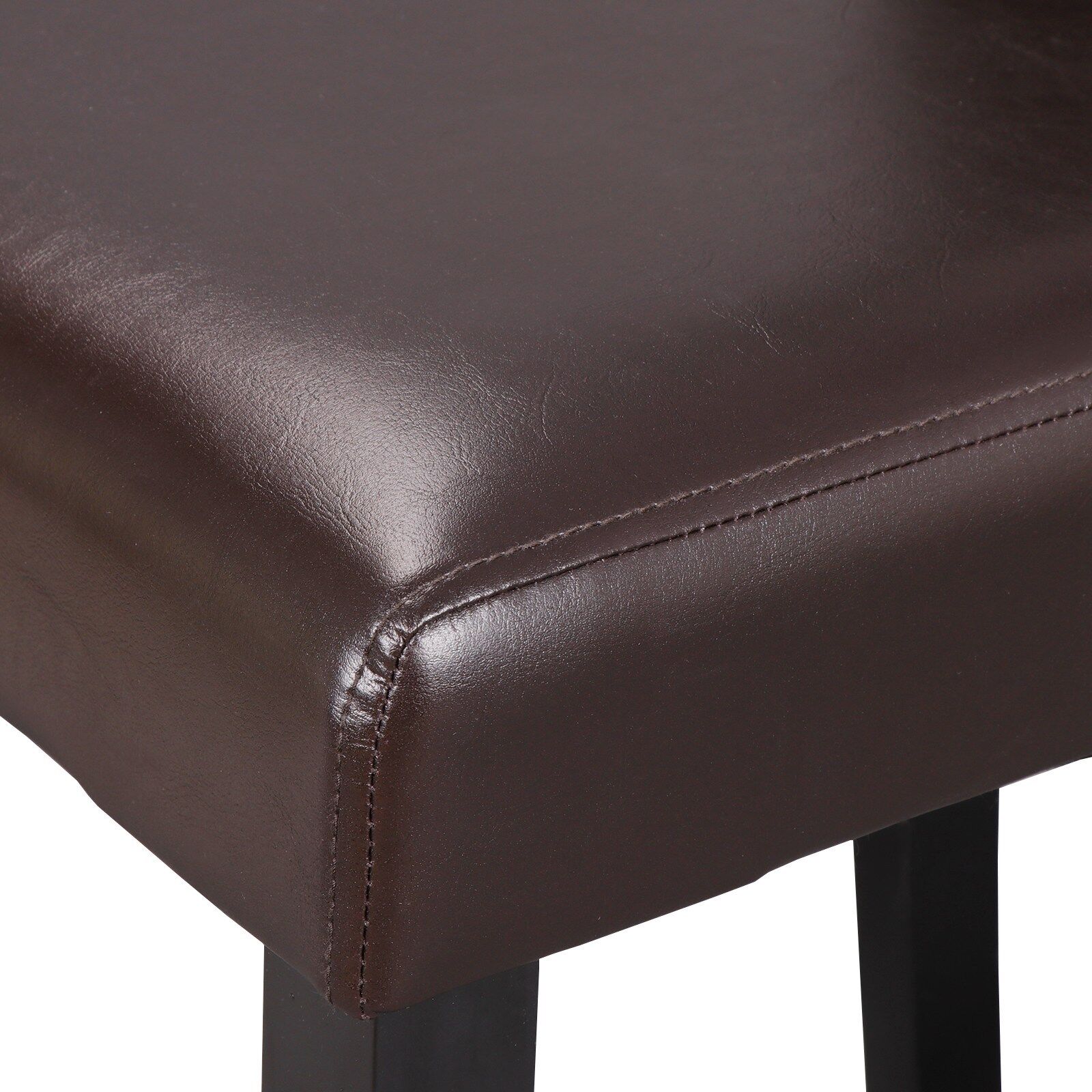 thinkstar Set Of 6 Dining Room Parson Chairs Kitchen Formal Elegant Leather Design Brown