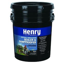 thinkstar Henry 107 Asphalt Emulsion Sealer & Dampproofer Roof Coating 4.75 Gallon Black