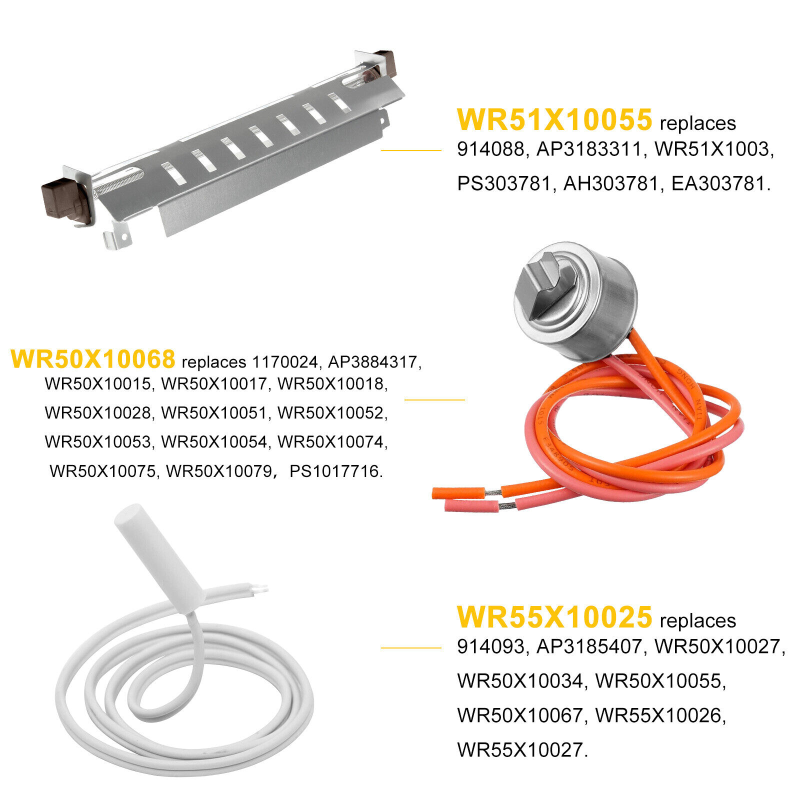thinkstar Wr51X10055 Refrigerator Defrost Heater Wr51X1003 Ap3183311 Replacement For Ge Us